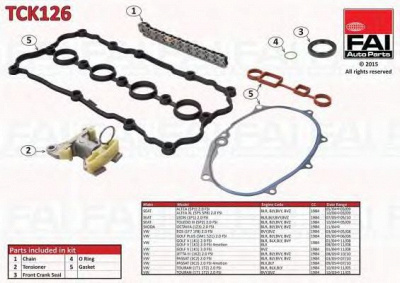 FAI AUTOPARTS tck126 -  Комплект цели привода распредвала